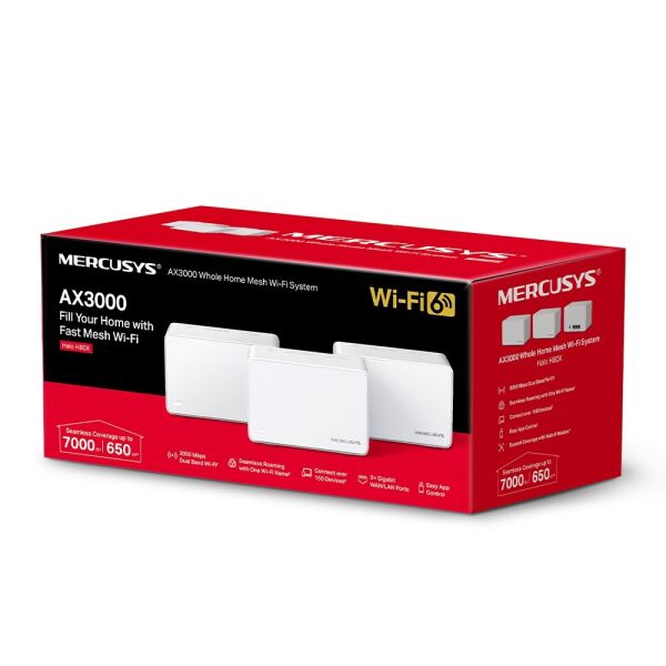 TP-Link Mercusys Halo H80X (3-PACK) AX3000 Tüm Ev Mesh Wi-Fi Sistemi