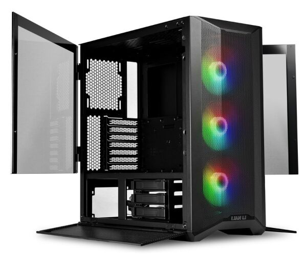 Lian Li LANCOOL II MESH RGB TEMPERLİ ÇOK YÖNLÜ FAN SEÇENEĞİ SİYAH OYUNCU KASASI