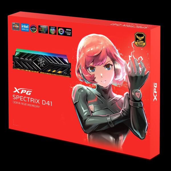 XPG Spectrix D41 16GB (8GBX2) RGB DDR4 4133Mhz CL19 1.4V AX4U41338G19J-DT41 Dual Kit  Ram