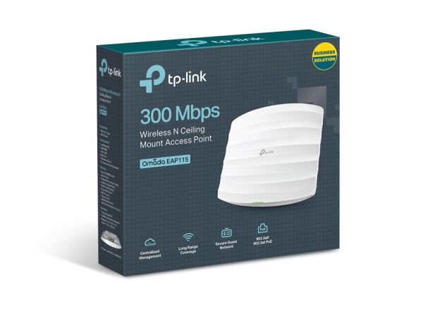 TP-Link EAP115 300Mbps Kablosuz N Tavan Montajlı Acces Point