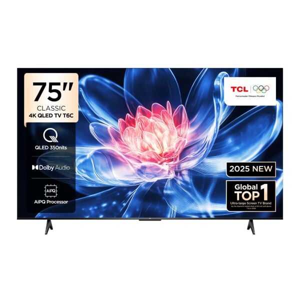 TCL 75T6CGTV 4K  UHD   QLED 75''  GOOGLE TV