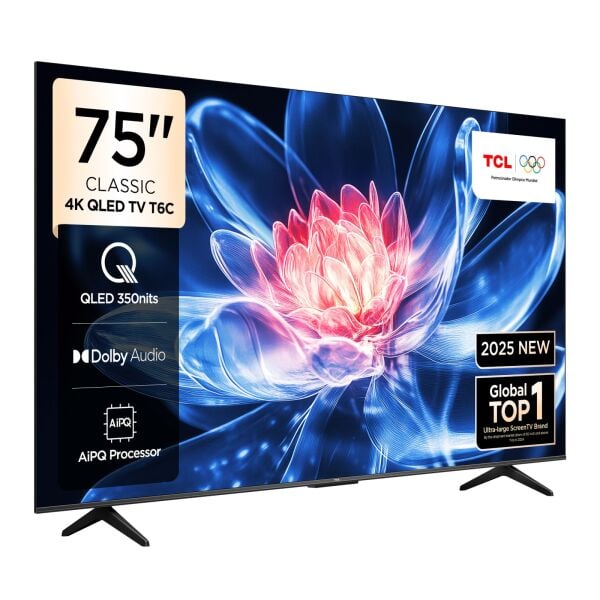TCL 75T6CGTV 4K  UHD   QLED 75''  GOOGLE TV
