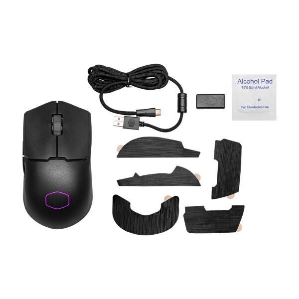 COOLER MASTER MM712 58GR KABLOSUZ 2.4G/BT ULTRA HAFİF SİYAH RGB OYUNCU MOUSE