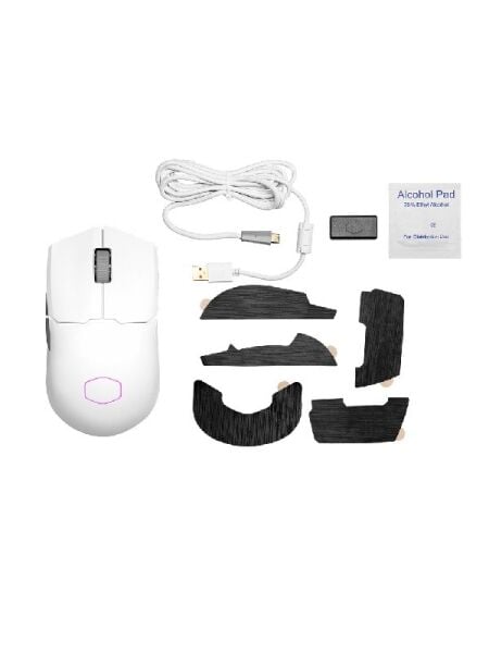 COOLER MASTER MM712 58GR KABLOSUZ 2.4G/BT ULTRA HAFİF BEYAZ RGB OYUNCU MOUSE