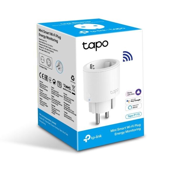 TP-Link Tapo P115  Mını Wi-Fi Akıllı Priz (Tekli Paket)