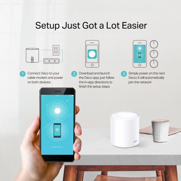 TP-Link Deco X20 AX 1800 Mbps Tüm Ev Mesh Wi-Fi 6 Sistemi ( 3’lü Paket )