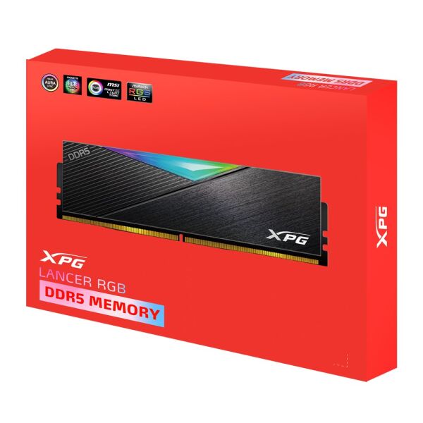 XPG Lancer Black 64GB (2x32GB) DDR5 6000Mhz RGB CL30 AX5U6000C3032G-DCLARBK Dual Kit Ram