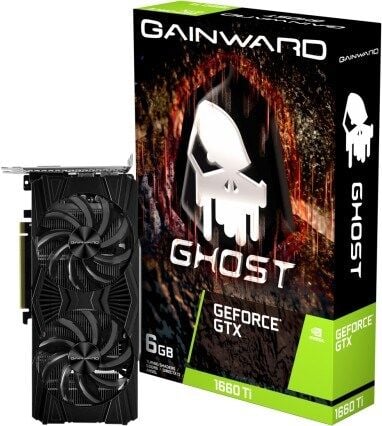 Gaınward Ghost GTX1660TI GDRR6, 192BIT, 2XFAN, 1XDP, 1XHDMI, 1XDVI NE6166T018J9-1160L  Ekran Kartı