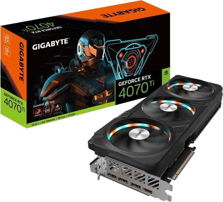 GIGABYTE VGA NVIDIA 12GB GDDR6X RTX4070TI GAMING OC GV-N407TGAMING OC-12GD 192BIT/3XDP/1XGDMI/3XFAN