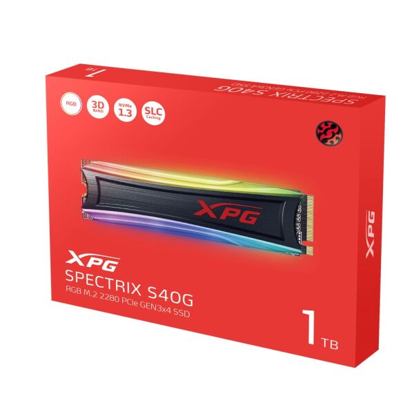 XPG Spectrix S40G 1 TB NVMe M.2 3000s/3500s AS40G-1TT-C PCI-Exp. 3.0  SSD Disk