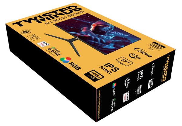 Twısted Mınds 27 TM272QE Qhd 165Hz 1ms HDMI Dp Freesync/gsync Çerçevesiz Rgb IPS Gamıng Monitör